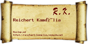 Reichert Kamélia névjegykártya